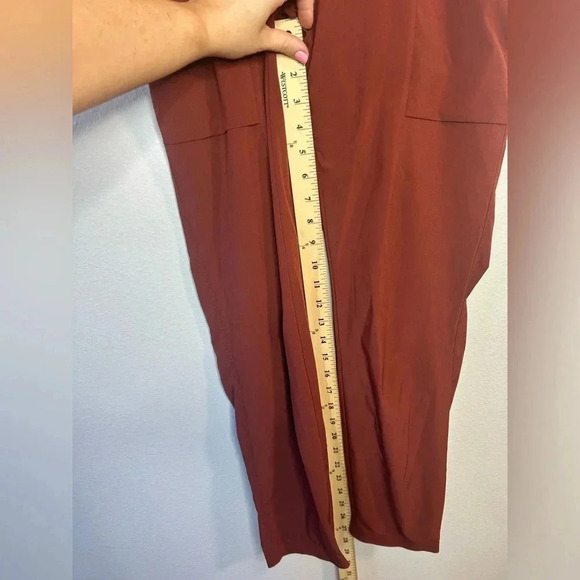 Athleta Skyline Pant in Cognac Rust  , Paperbag Tapered trouser pant size 4 - Picture 10 of 15